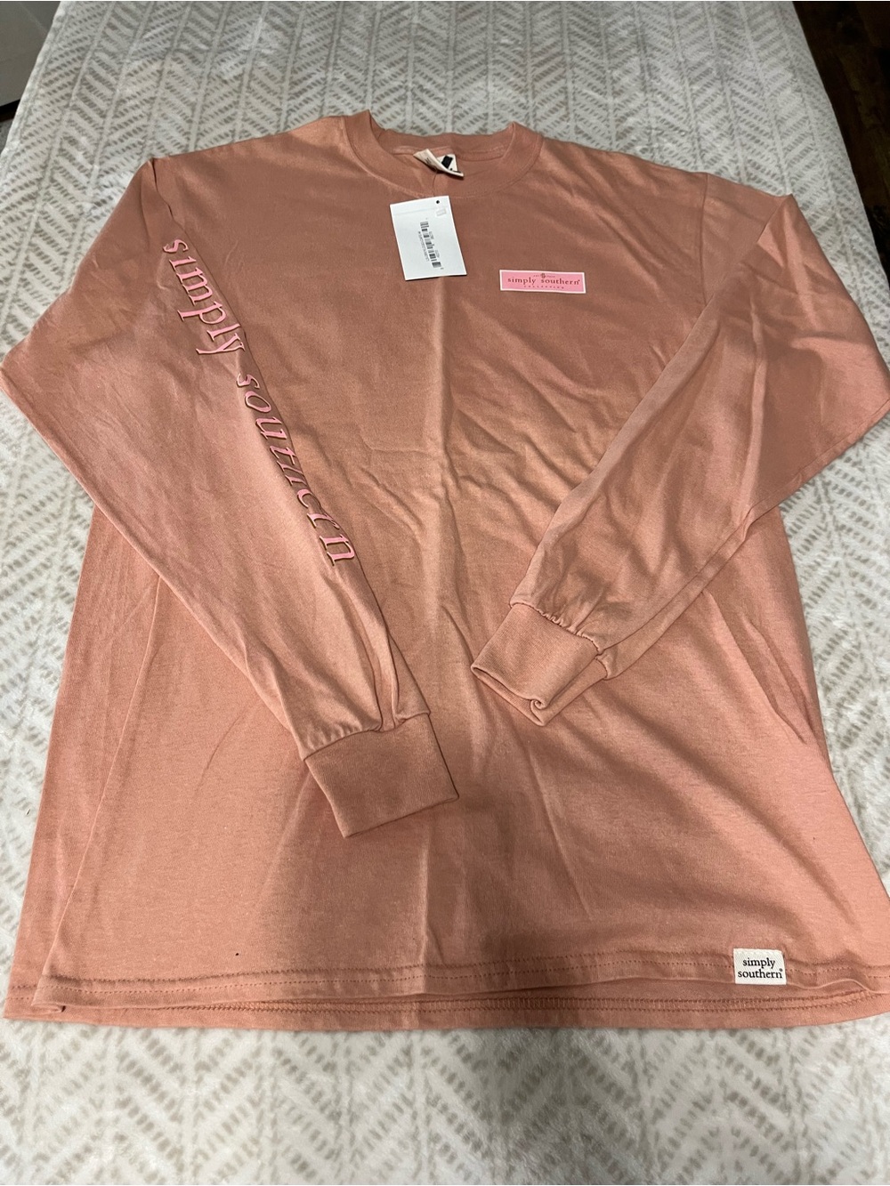Simply Southern Dusty Rose Crewneck Long Sleeve Medium